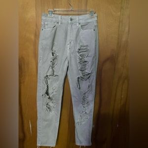 American eagle ripped mom jeans